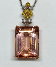 Load image into Gallery viewer, 18kt Rose Gold Morganite and Diamond Necklace
