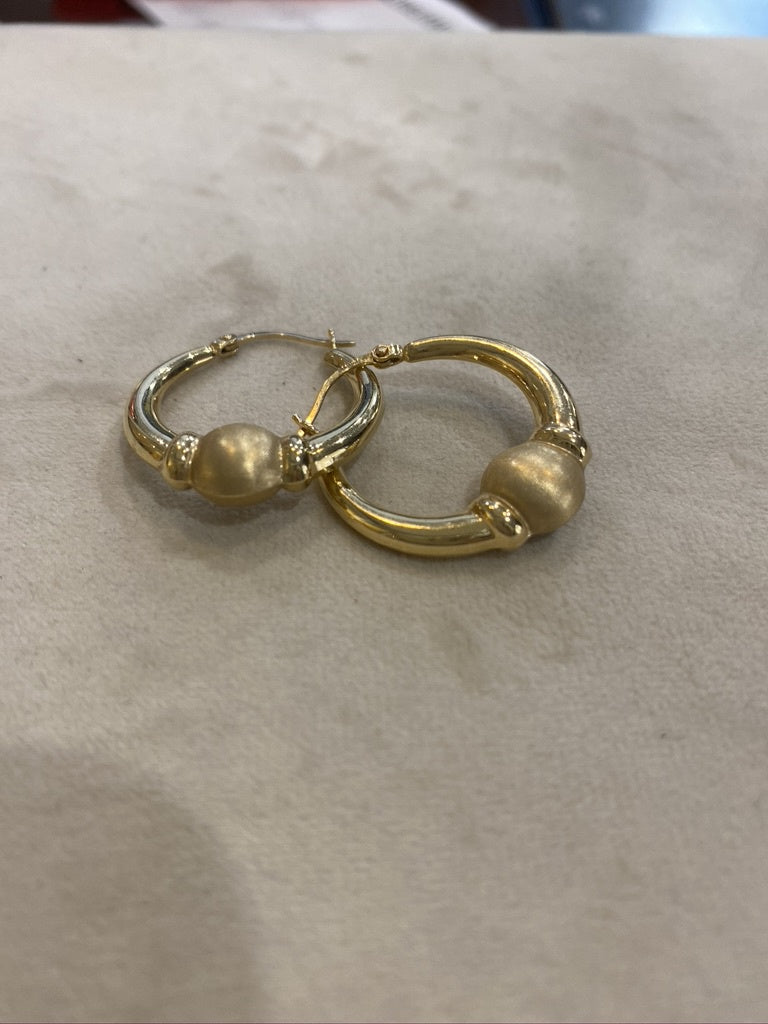 SM0024 yellow gold earrings 14k