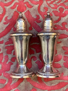 SH0056 A Pair of American Sterling Silver Weighted Salt and Pepper Shakers