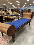 FS0038 Anglo Indian Mahogany Caned Chaise Lounge