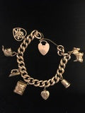JA0471 9kt YG English Charm Bracelet
