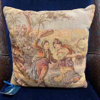 DC0155 Vintage Needlepoint Cushion (Spanish Dancer and Musician)