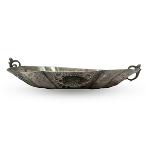 Sterling Silver Repousse Bowl with Fruit Detail