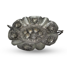 Load image into Gallery viewer, Sterling Silver Repousse Bowl with Fruit Detail
