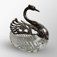 Load image into Gallery viewer, Swan Shaped Crystal Bowl with Sterling Silver Wings and Neck
