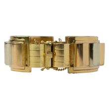 Load image into Gallery viewer, 18kt Three Tone Gold Bangle
