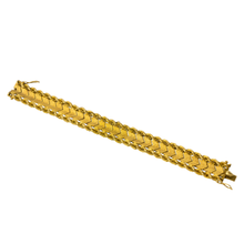 Load image into Gallery viewer, 18K Yellow Gold Bracelet with rope detail on edge
