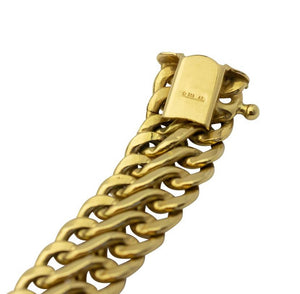 18kt Yellow Gold Flat Fancy Link Bracelet