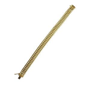 18kt Yellow Gold Flat Fancy Link Bracelet