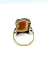 Load image into Gallery viewer, 9kt Rose Gold Carved Carnelian Ring - Antiques and Possibilities
