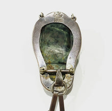 Load image into Gallery viewer, Taxco Silver Necklace with  Mayan Head Carved in Jade
