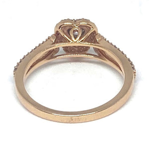 10kt RG Diamond Ring in Heart Shape