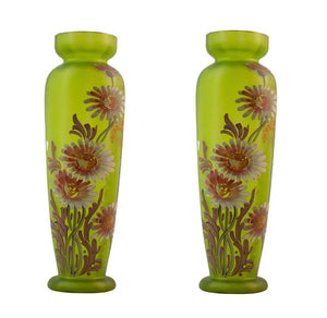 Pair of Tall French green Vases