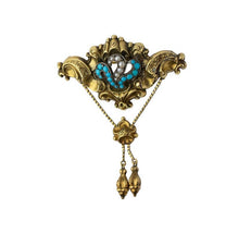 Load image into Gallery viewer, 14kt Yellow Gold Turquoise Victorian Three Piece Set
