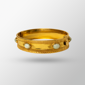 18kt Yellow Gold Murano Glass Bangle