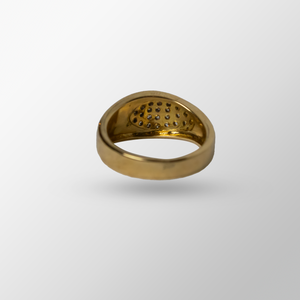 14kt Yellow Gold Pave Diamond Ring