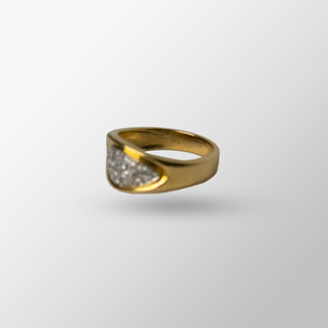 14kt Yellow Gold Pave Diamond Ring