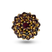 Load image into Gallery viewer, 14kt Yellow Gold  Garnet Cabochon Earrings
