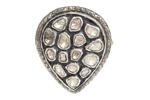 14kt Pear Shaped Diamond Set Cocktail Ring - Antiques and Possibilities