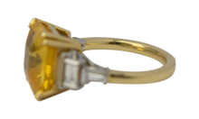 Load image into Gallery viewer, 18kt Yellow Gold, Yellow Sapphire and Baguette Diamonds
