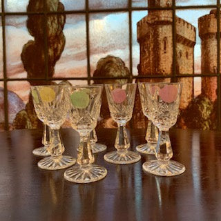 GP0127 Set of 7 Small Waterford Crystal Shot Glasses