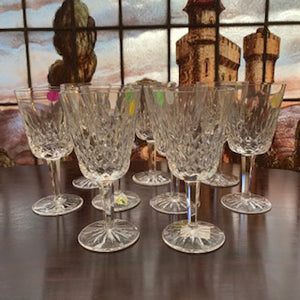 GP0129 Set of 9 Waterford Liquor Glasses in the Lismore Pattern