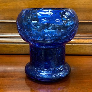 GP1125 Blue Crackle Glass  Vase
