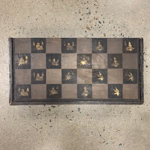 CU0202 Hand Painted Chess and Backgammon Board