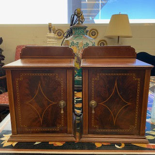 FO0009 A Pair of George III Mahogany Diminutive Wall Cabinets - Antiques and Possibilities