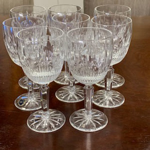 GP0389 Set of 8 Large Lenox Shenandoah Wine Glasses - Antiques and Possibilities