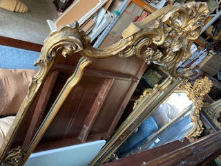 PM0024 Large Mirror in Gold Gilt Wooden Frame - Antiques and Possibilities