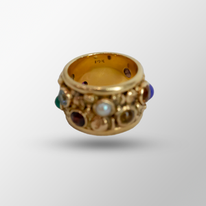 14k Yellow Gold Semi-Precious Stone Ring