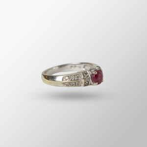 14kt White Gold Ruby and Diamond Ring