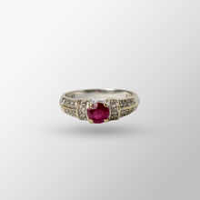 Load image into Gallery viewer, 14kt White Gold Ruby and Diamond Ring
